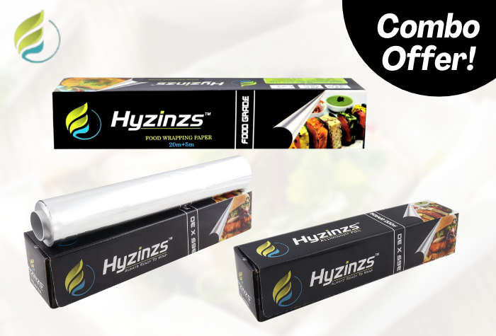 HYZINZS ALUMINIUM FOIL 25 METRE  PACK OF 3
